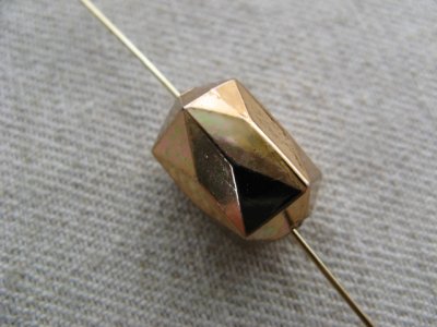 画像2: Vintage Copper Pentagon Faceted Beads