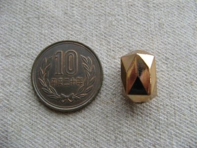 画像1: Vintage Copper Pentagon Faceted Beads