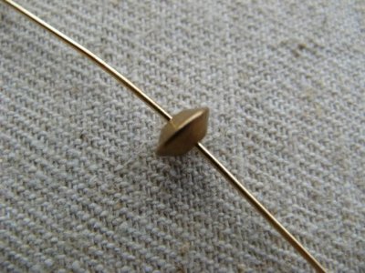 画像2: Brass Tiny Bicone Beads 4個いり