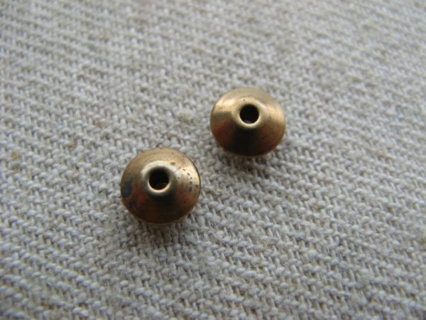 画像1: Brass Tiny Bicone Beads 4個いり (1)