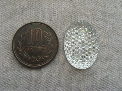 画像1: Oval Crystal Bumpy Cabochon 25x18mm 