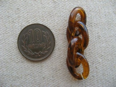 画像1: Vintage Plastic Tortoise Chain【Oval:14mm】