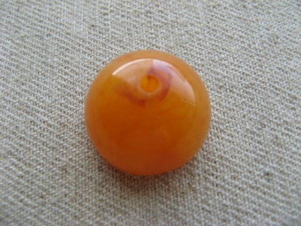 画像1: Vintage Amber Dome Beads  (1)