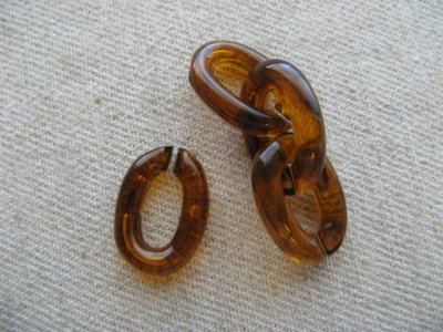 画像2: Vintage Plastic Tortoise Chain【Oval:14mm】