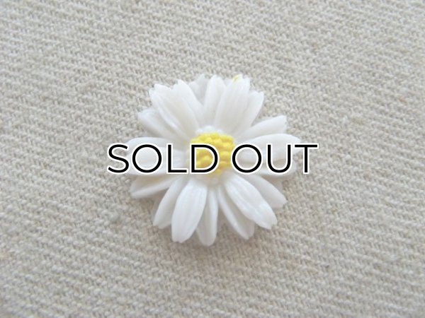 画像1: Vintage WH/Daisy Flower 19mm (1)