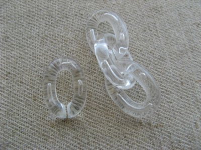 画像2: Vintage Plastic Clear Chain【Oval:14mm】