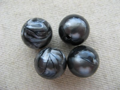 画像3: Plastic Marble Moonglow Ball Beads 14mm 