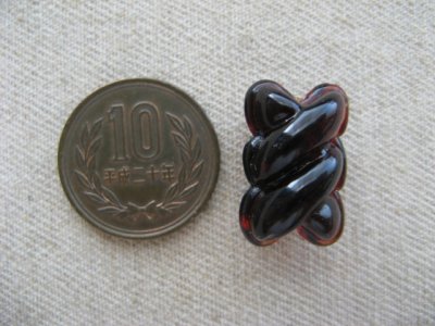 画像1: Vintage Plastic Tortoise Braided Tube Beads