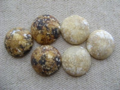 画像2: Vintage Plastic Faux Stone Matrix Round Cabochon