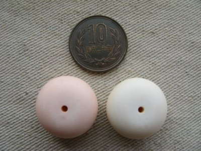 画像1: Vintage Matte Donut Spacer Beads 