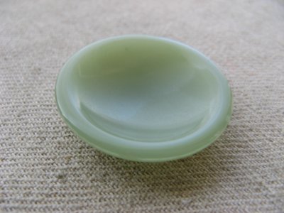 画像2: Vintage Plastic Jade Round Cabochon