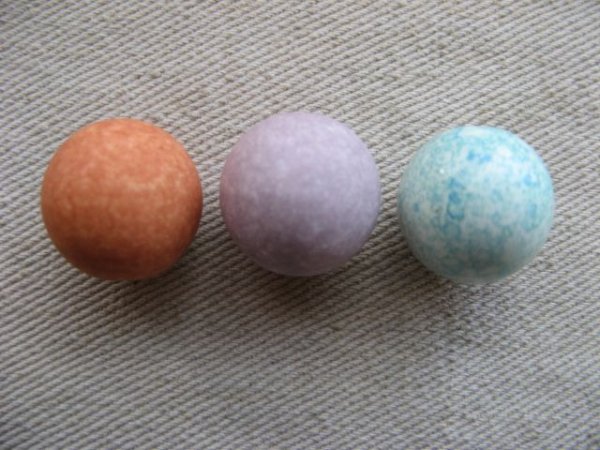 画像1: Vintage Plastic Marble Wash Ball Beads 18mm (1)