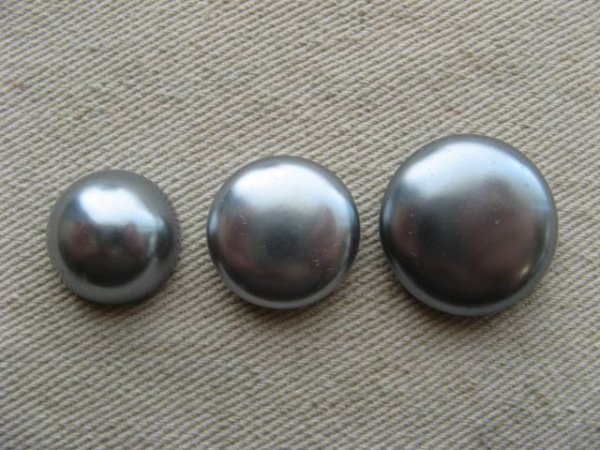 画像1: Vintage Plastic Simple Gunmetal Cabochon  (1)