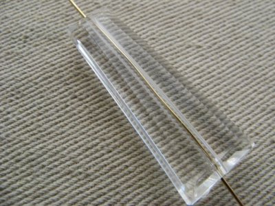 画像2: Acrylic Clear Long Trapezoid Beads 2個入り