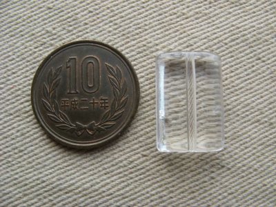 画像1: Acrylic Clear Flat Rectangle Beads 4個いり