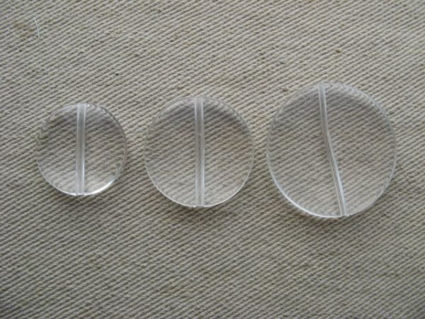 画像1: Acrylic Clear Flat Coin Beads  (1)