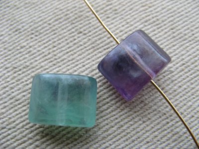 画像2: Plastic Marble Flat Rectangle Beads (Mini) 2個いり
