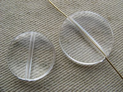 画像3: Acrylic Clear Flat Coin Beads 