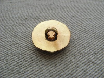 画像2: Vintage Plastic Gold BK/IVO Enamel Button