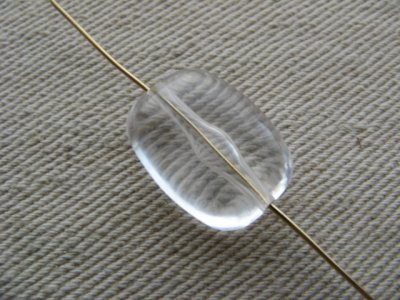 画像2: Acrylic Clear Oval-Rec Beads 4個いり