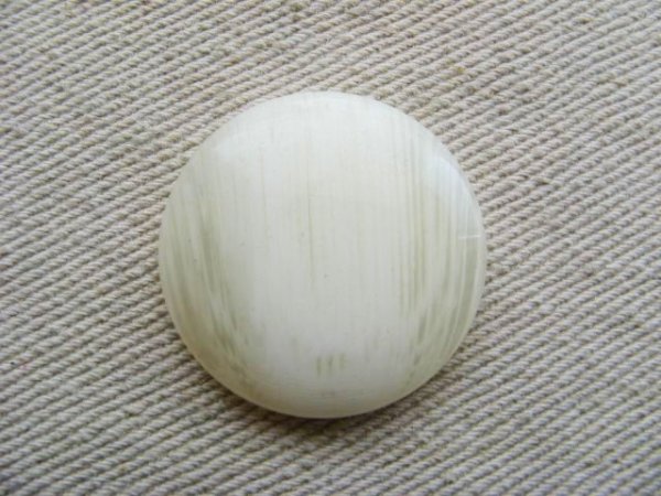 画像1: Vinatge Plastic Ivory Grassline Round Cabochon (1)