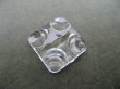 画像2: Vintage Acrylic Carved Square Clear Cabochon (2)