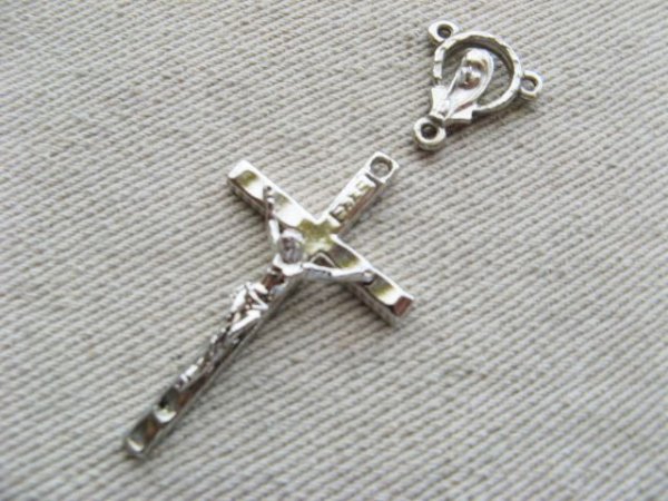画像1: Silver Rosary Set【Mary】 (1)