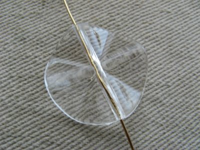 画像2: Acrylic Clear Waveform Circle Beads 2個いり