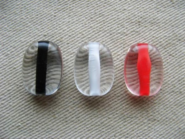 画像1: Plastic Flat-Rec Color-hole Beads  (1)