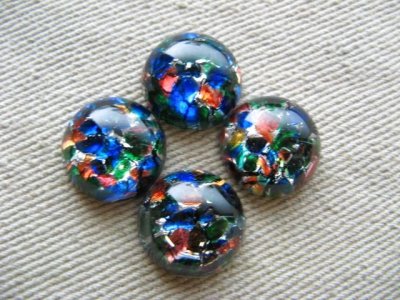 画像2: Glass Round Multi Opal Cabochon 15mm