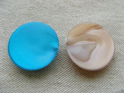 画像2: Vintage Acrylic Metalic Marble Round Cabochon