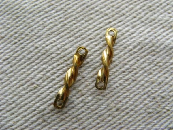 画像1: Brass Twisted Mini Connector 2個いり (1)