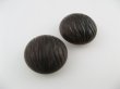 画像2: Vintage Plastic Faux Leather Cabochon 2個入り (2)