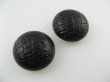 画像5: Vintage Plastic Faux Leather Cabochon 2個入り (5)