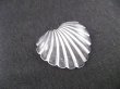 画像2: Vintage Plastic Clear Shell Heart Cabochon (2)