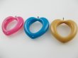 画像1: Vintage Plastic Big Heart Loop Charm (1)