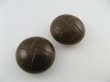 画像3: Vintage Plastic Faux Leather Cabochon 2個入り (3)