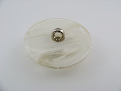 画像2: Plastic Marble C/White+Silver Filigree Button