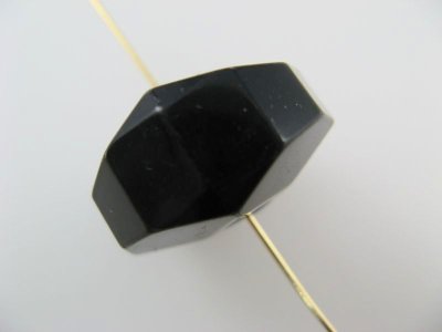 画像2: Vintage Black Dodecagon Spacer Beads 