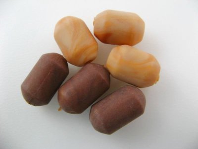 画像3: Vintage Mat Marble Cylinder Beads