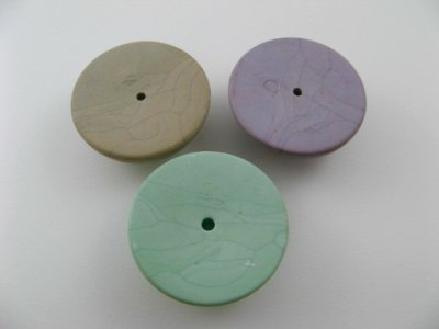 画像2: Vintage Plastic Matte Crack Round Cabochon