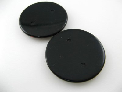 画像2: Vinatge Plastic Big Round Mottled Cabochon