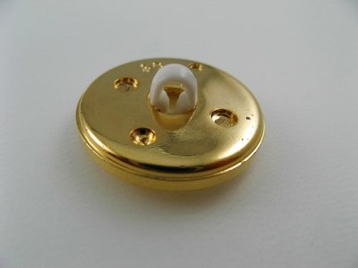画像2: Plastic Round WH+Gold Button