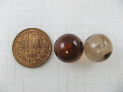 画像1: Plastic Tortoise Round ball Beads 16mm 