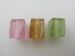 画像2: Vintage Cube Twist Glitter Beads 2個入り (2)