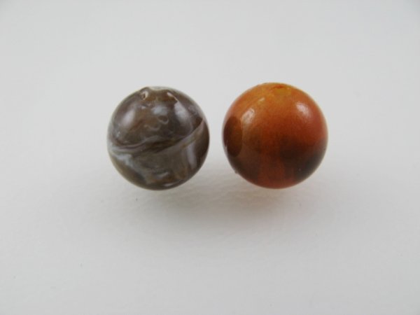 画像1: Vintage Faux Stone Marble Ball Beads (1)