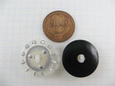 画像1: Plastic Round SV+Pearl Button(L)