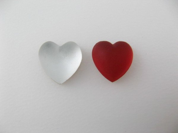 画像1: Vintage Mat/Crystal Heart Cabochon(S) (1)