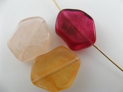 画像2: Plastic Marble Flat Nugget Beads(L) 