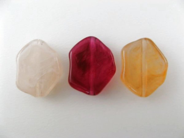 画像1: Plastic Marble Flat Nugget Beads(L)  (1)